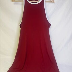 Abercrombie & Fitch YPB Burgundy Tank Dress with White Trim